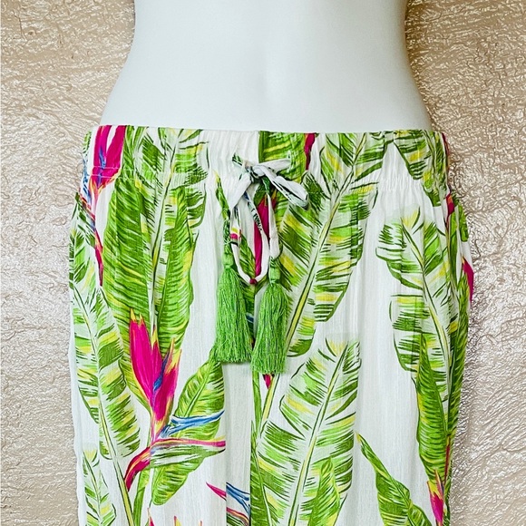 TiNiBiKiNi Swimwear HAREM Bird of Paradise Beach RESORT PANTS Size Large NWT - Picture 3 of 10